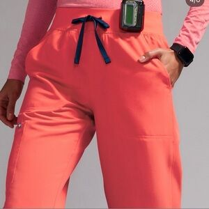 Figs Isabel Wide Leg - S - Fiery Coral